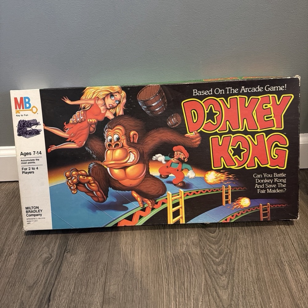 Vintage 1982 MB Milton Bradley Donkey Kong Board Game